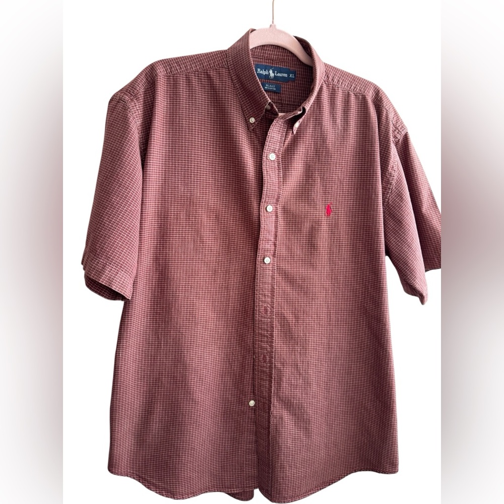 Ralph Lauren Men’s Short-Sleeve “The Blake” Button-Down Shirt - Red Plaid